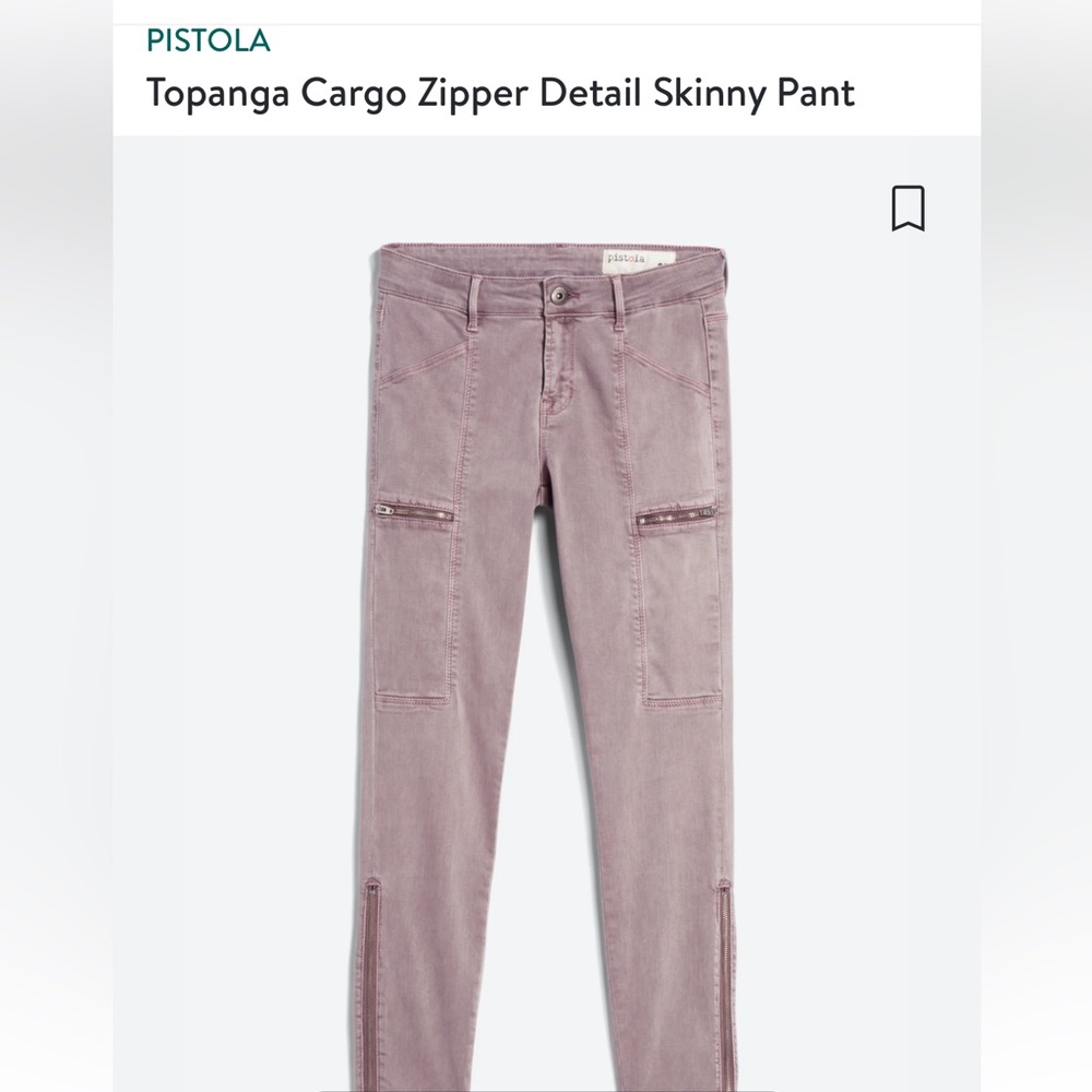 Pistola Topanga Cargo Zipper Detail Skinny Pants